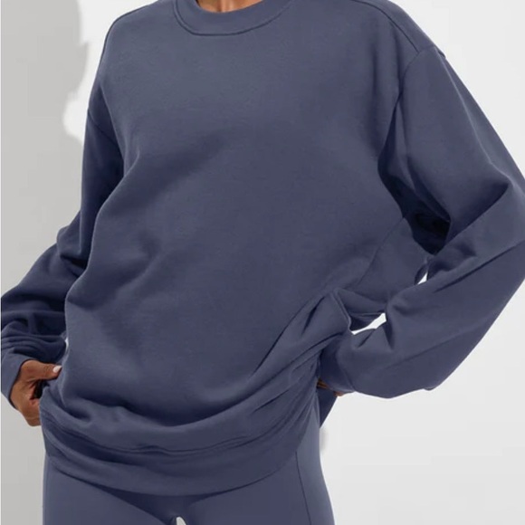 Left On Friday Tops - Left on Friday Victory Lap Sweatshirt -
Varsity (Navy) / S/M